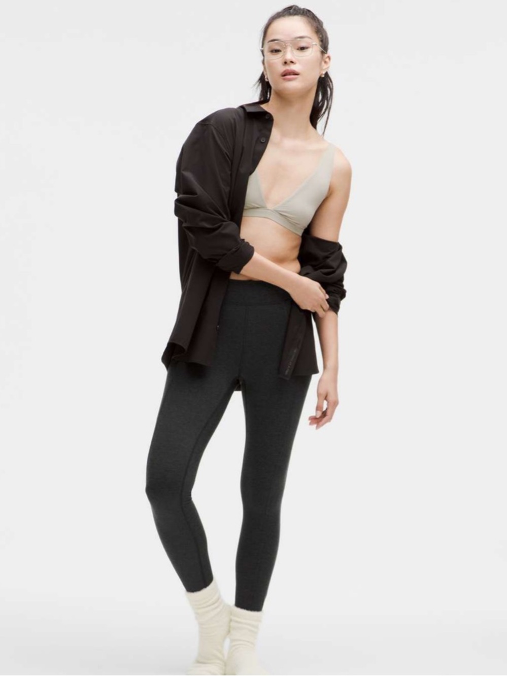 Lululemon‎ soft sueded high rise tight 2 black NWOT
